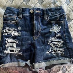 american eagle denim shorts size 0